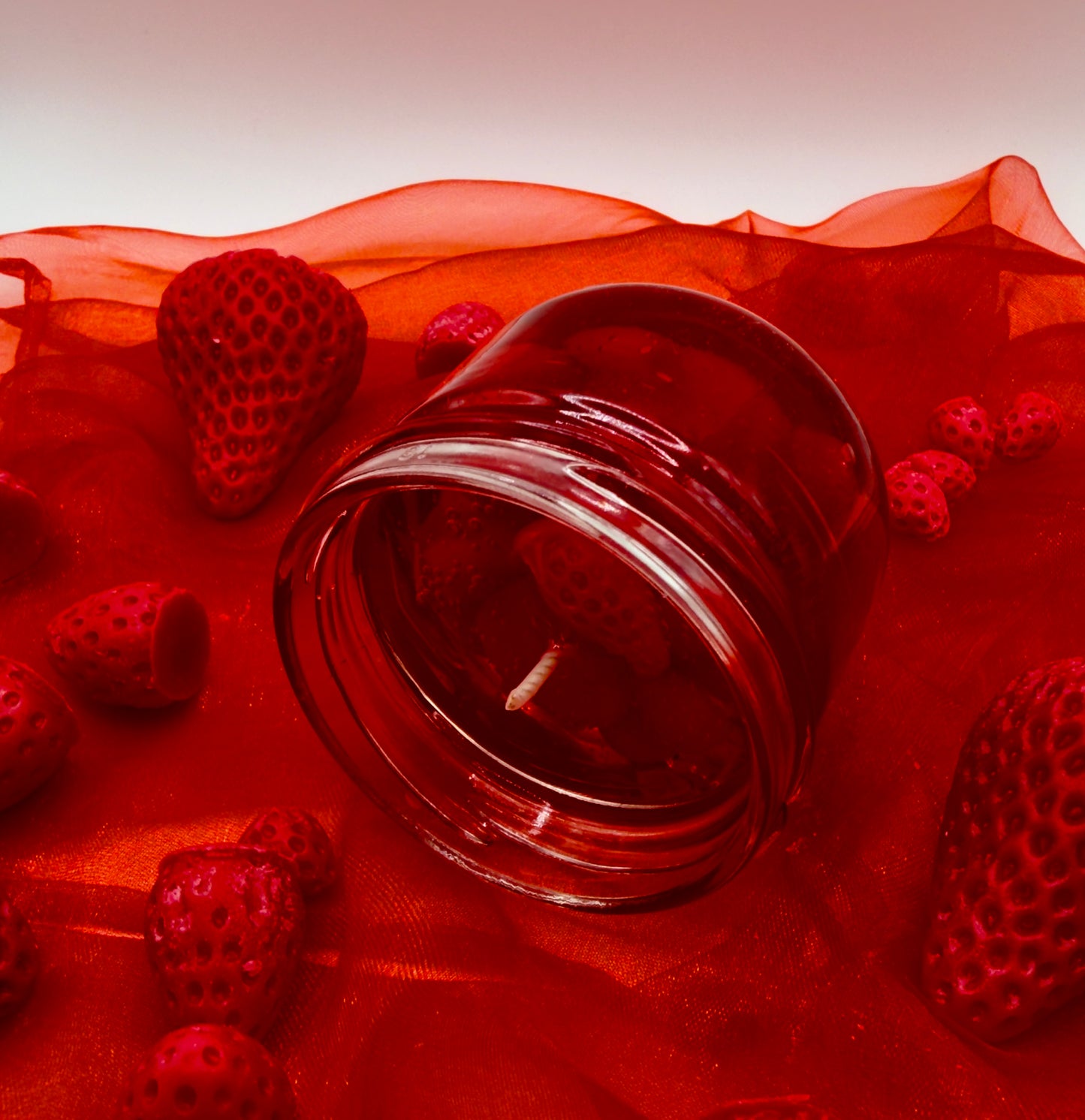 Erdbeermarmeladenkerze