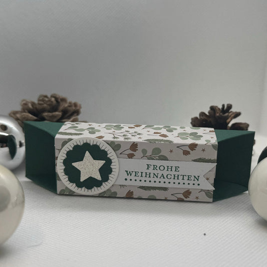 Geschenkebox "Frohe Weihnachten" in grün