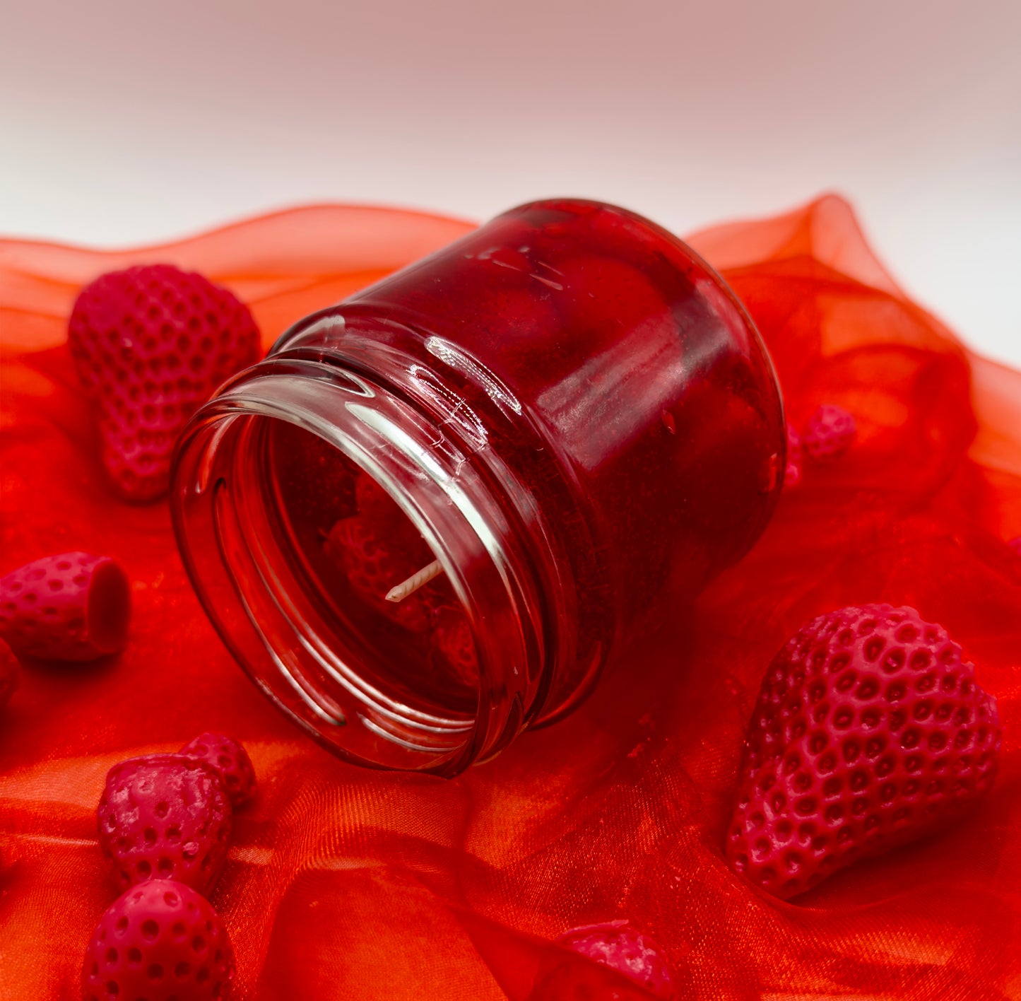 Erdbeermarmeladenkerze