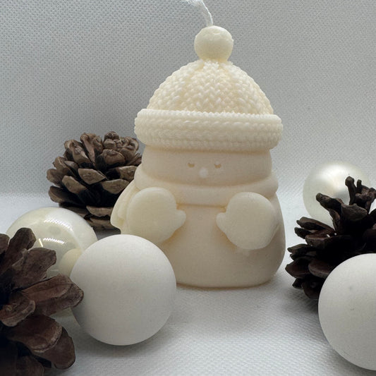 Schneemannkerze