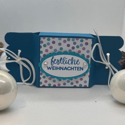 Geschenkebox "festliche Weihnachten" in blau