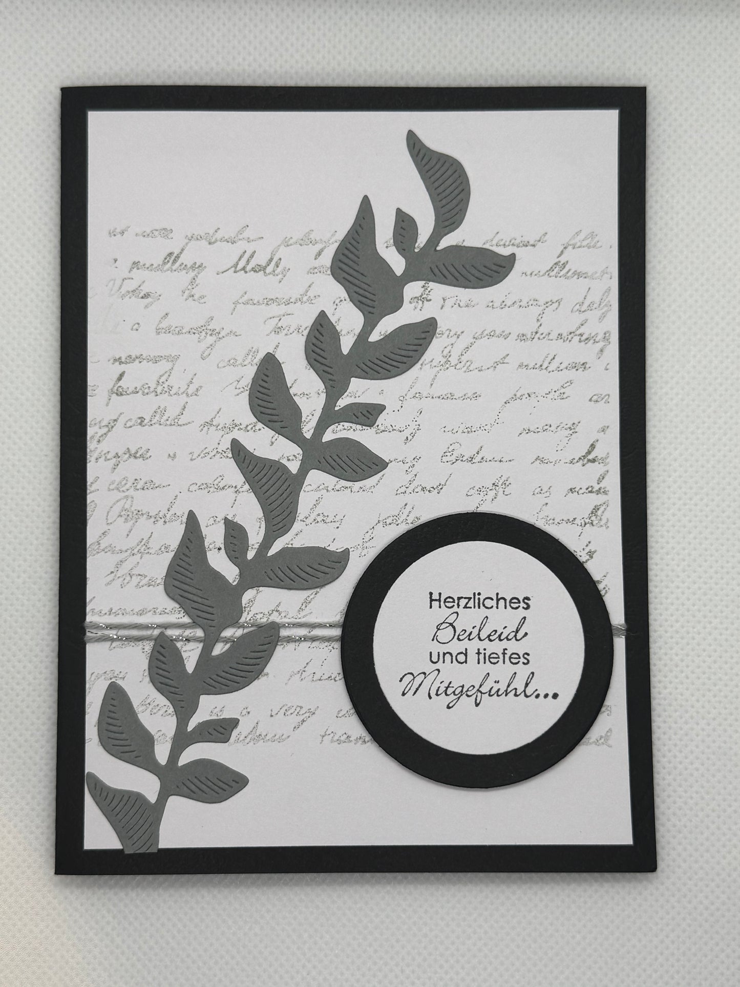 Trauerkarte Schwarz-Grau