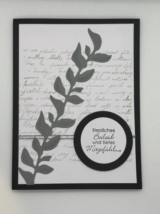 Trauerkarte Schwarz-Grau