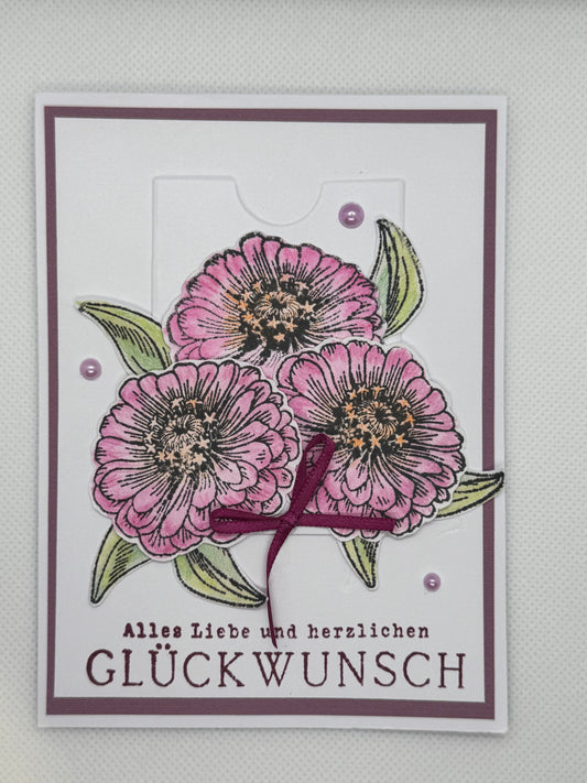 Geburtstagskarte mit Gutscheinfach